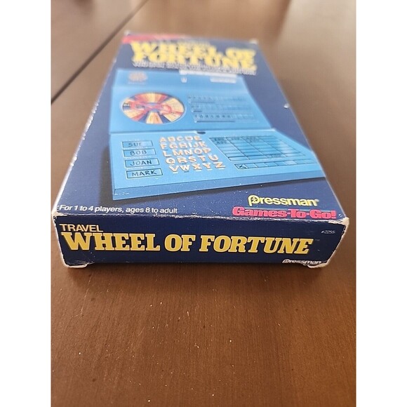 VTG TRAVEL WHEEL OF FORTUNE Games to Go Pressman 1988 Nostalgic Vanna White Pat - Picture 3 of 10